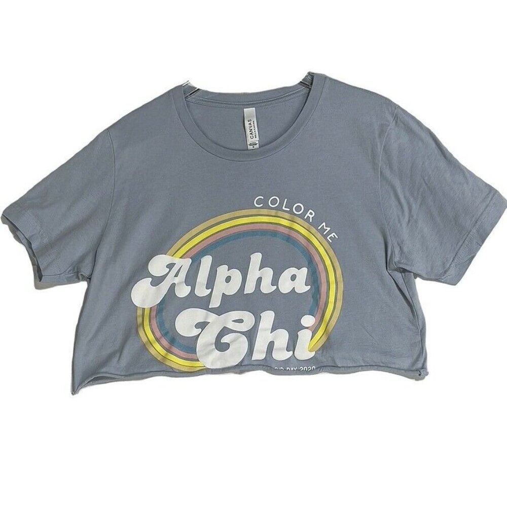 Bella+Canvas Alpha Chi Bid Day 2020 Crop Top M